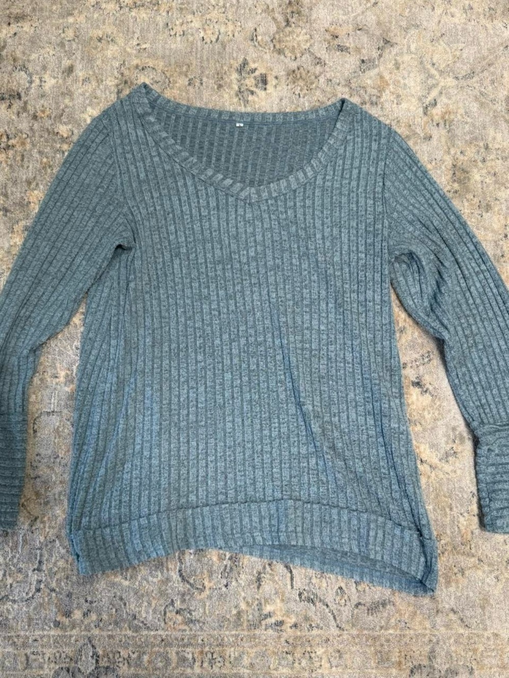 Ribbed V-Neck Sweater